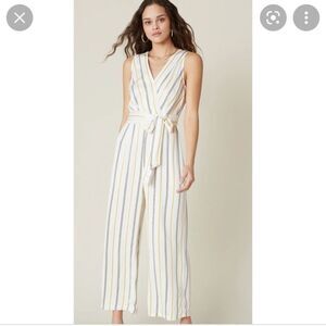 BB DAKOTA KNOW YOUR STRIPE JUMPSUIT